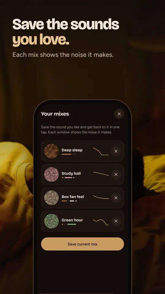Ready-made mixes in Pro, like Airplane Cabin and Ocean Floor.
